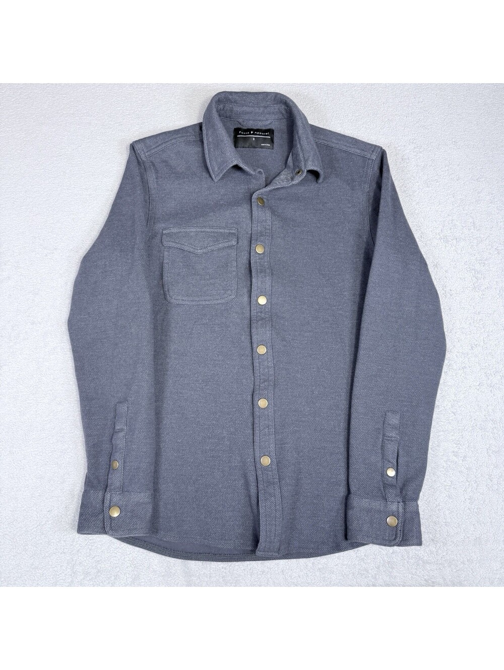 Fossa Apparel Sweater Men's Size Small Navy Skyline Soft Shell Pullover